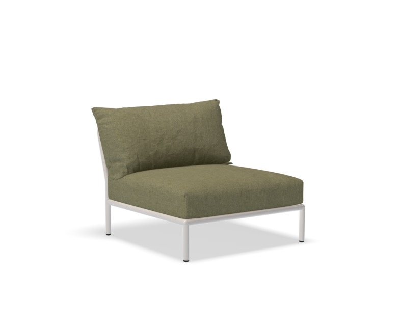 HOUE Level 2 confi. SHWR (Corner left, chair en side table) incl. hoezen - Muted White/Leaf - SHOWROOMMODEL