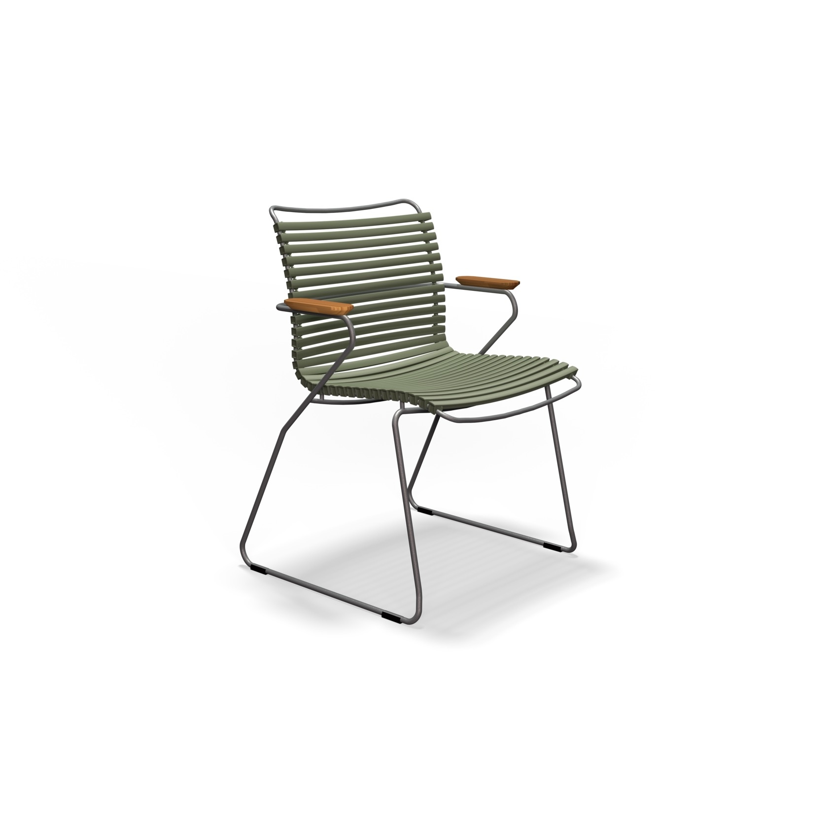 HOUE Set of 2 - Click Dining Chair with armrests Olive Green - SHOWROOMMODEL