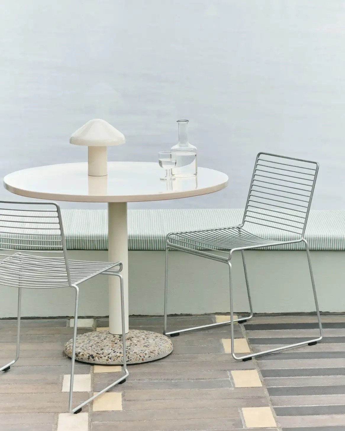 HAY Set of 2 - Hee Dining Chair Hot Galvanised - SHOWROOMMODEL