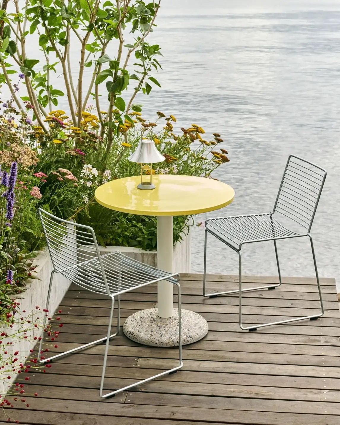 HAY Set of 2 - Hee Dining Chair Hot Galvanised - SHOWROOMMODEL