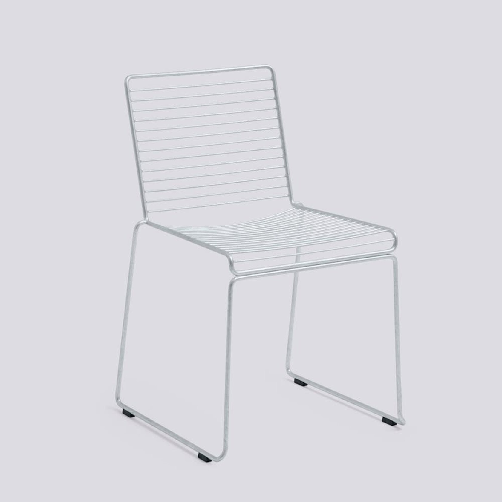 HAY Set of 2 - Hee Dining Chair Hot Galvanised - SHOWROOMMODEL