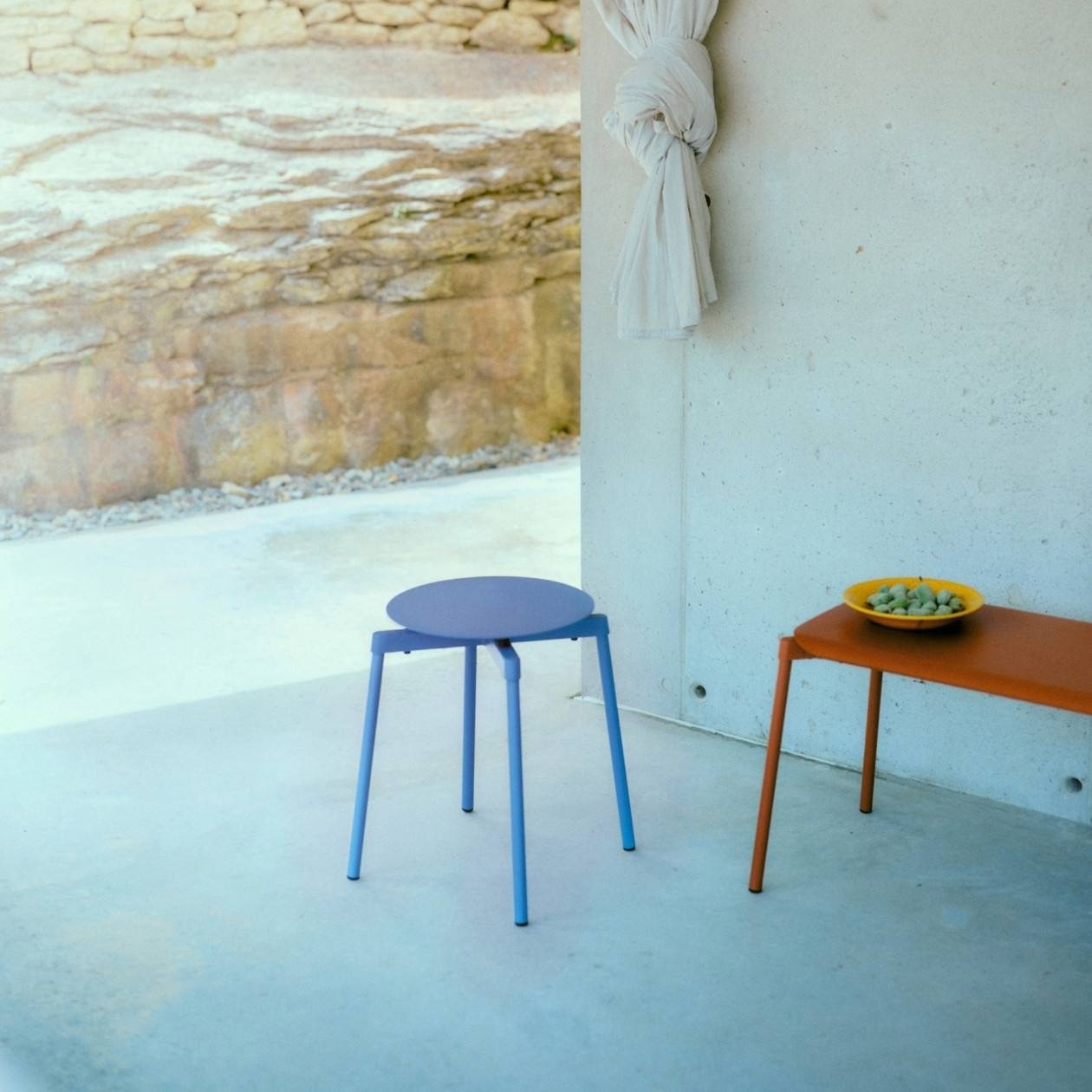 Petite Friture Set of 2: Fromme Stool Sky Blue - SHOWROOMMODEL