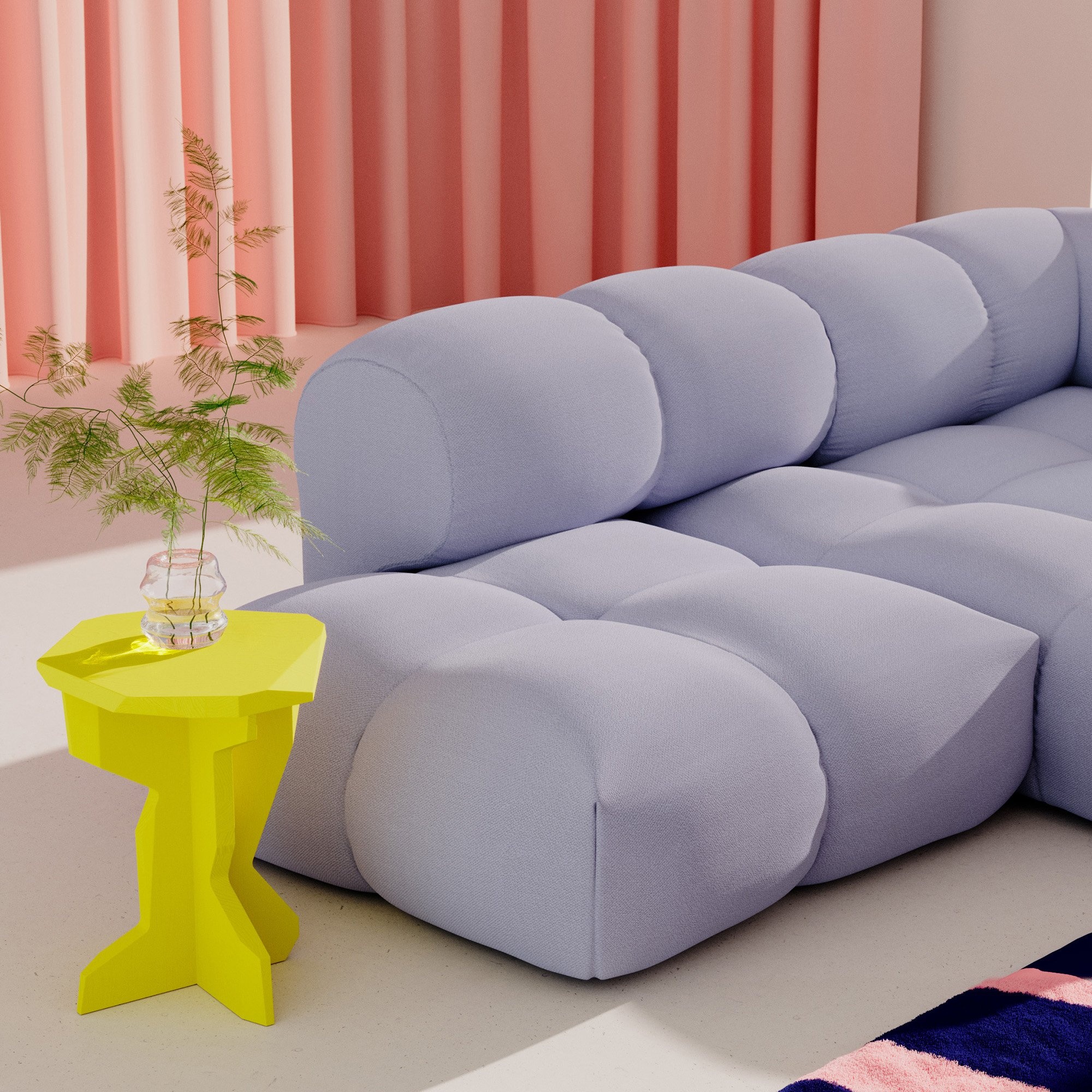 OBJEKTE UNSERER TAGE Sander Sofa Design 06 Max - Vidar 0723 Lilac Blue - SHOWROOMMODEL
