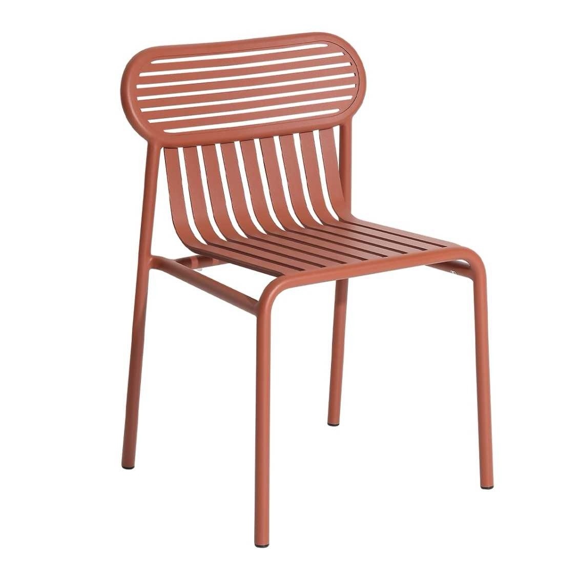 Petite Friture Set of 4: Week-end Garden chair Terracotta - SHOWROOMMODEL