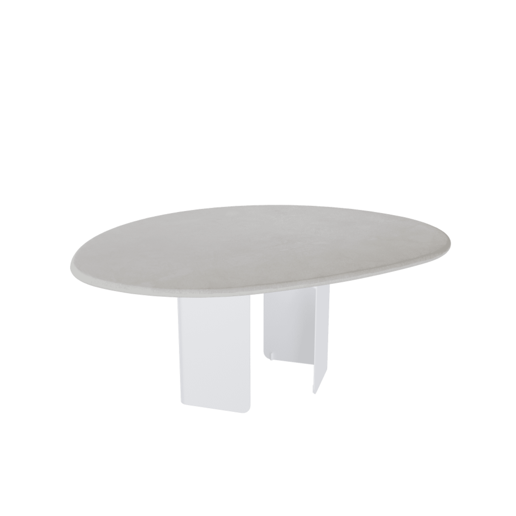 TOOON by Toon De Somer Taso Table small cement 177x132cm White - SHOWROOMMODEL