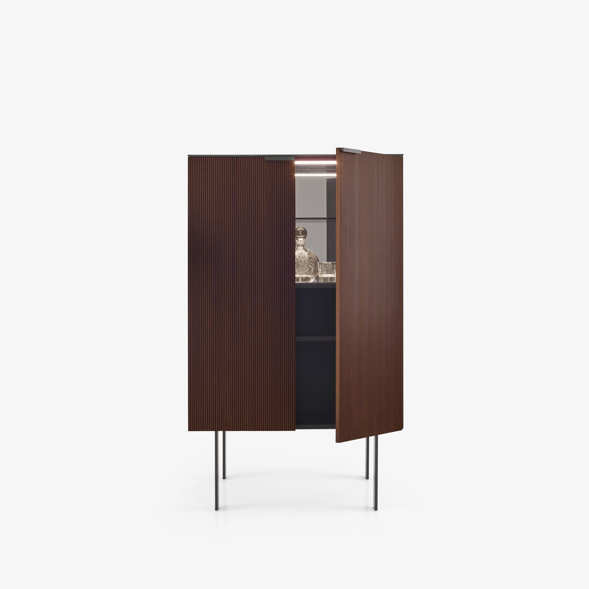 Ligne Roset Selvans Barmeubel 2 Deuren - Walnoot/Keramiek