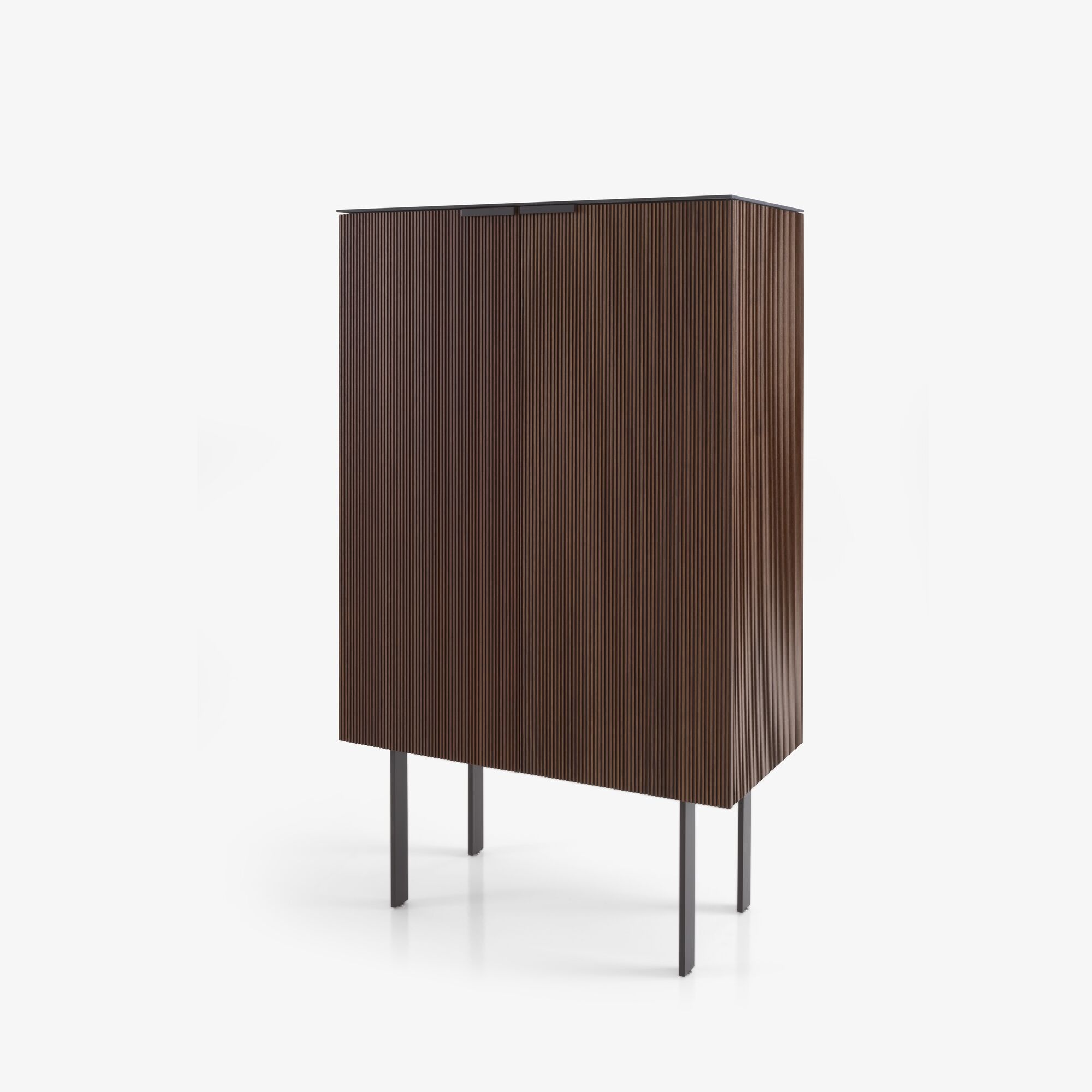 Ligne Roset Selvans Barmeubel 2 Deuren - Walnoot/Keramiek