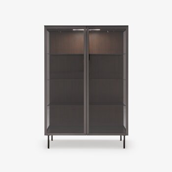 Ligne Roset Selvans Vitrinekast 3 legplanken - Walnoot/Keramiek