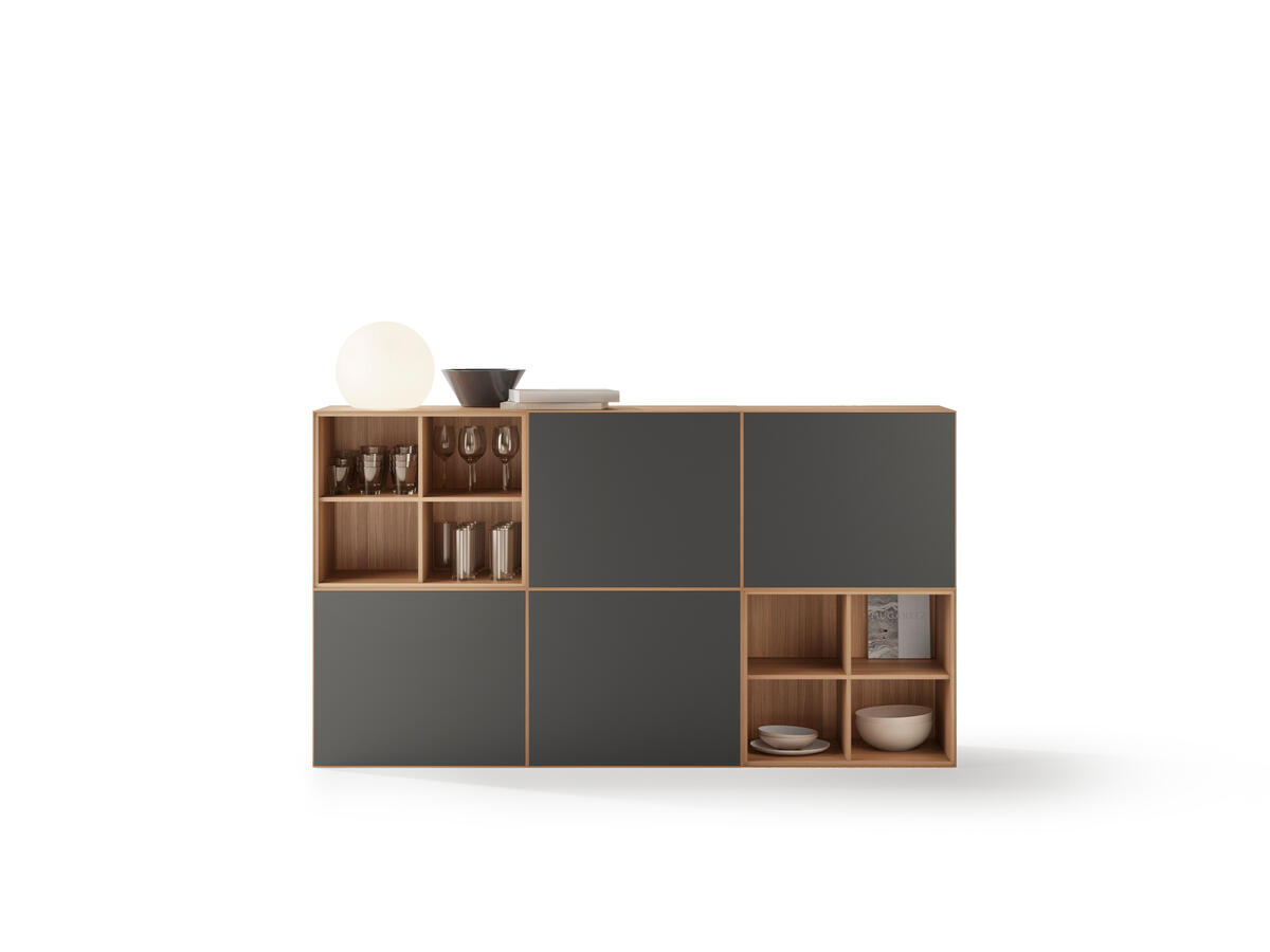 Treku Treku LAUKI Configuratie - 192 x 108 x 28 cm - Tobacco Oak/Graphite