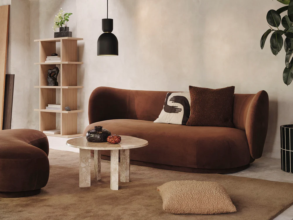 Ferm Living Rico Lounger Ottoman - Tonus/Sugar Kelp