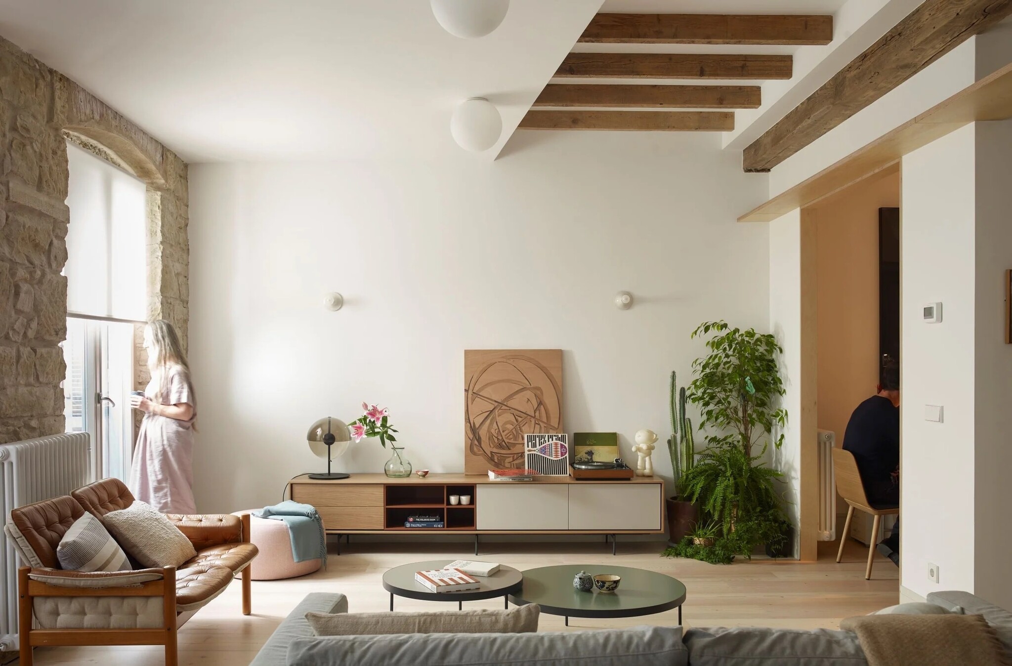 Treku Treku AURA Configuratie - 196 x 52 x 47 cm - Organic Oak/Nude/White