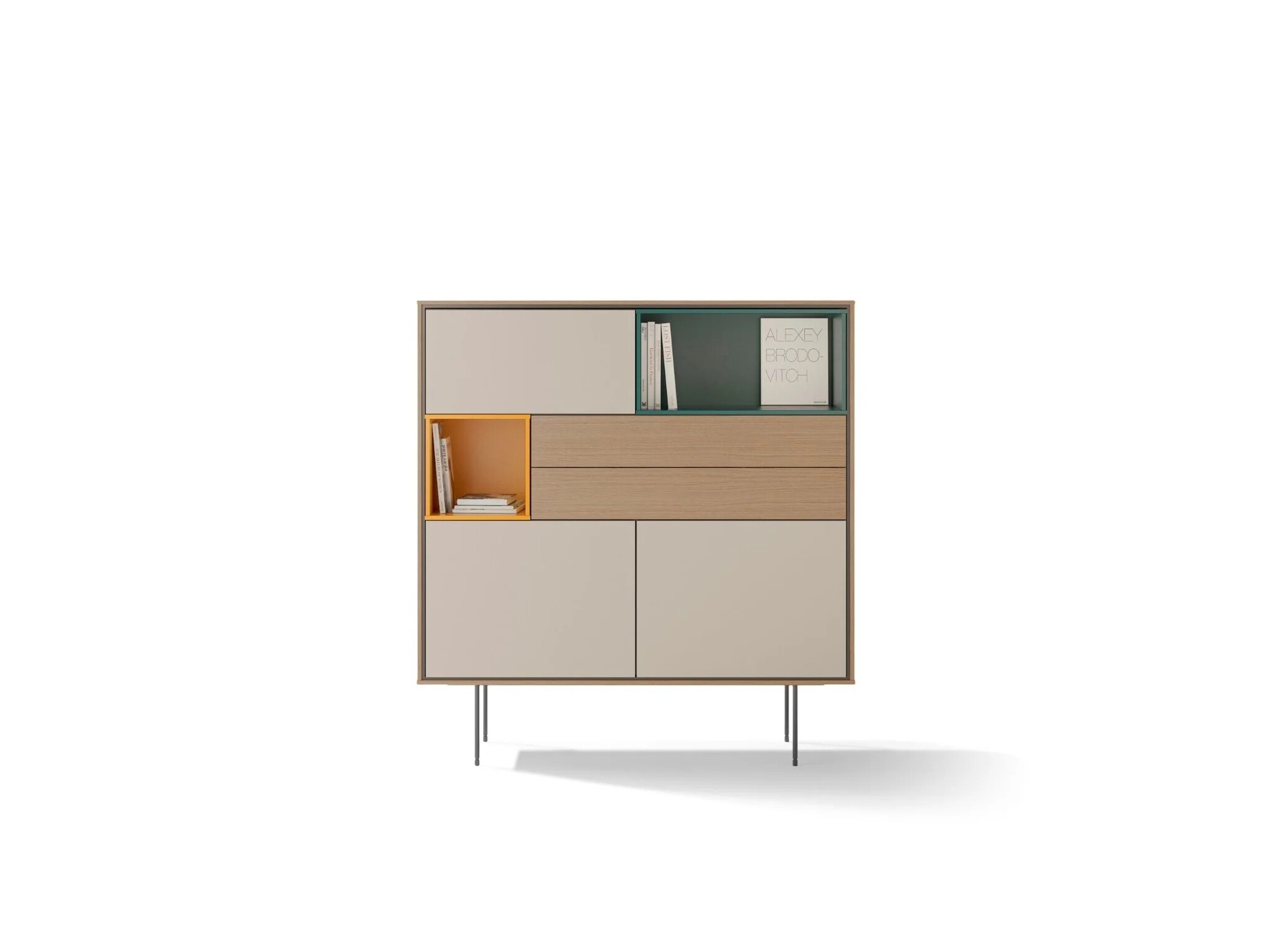 Treku Treku AURA Configuratie - 132 x 47 x 141 cm - Tobacco/Stone/Mint/Ochre