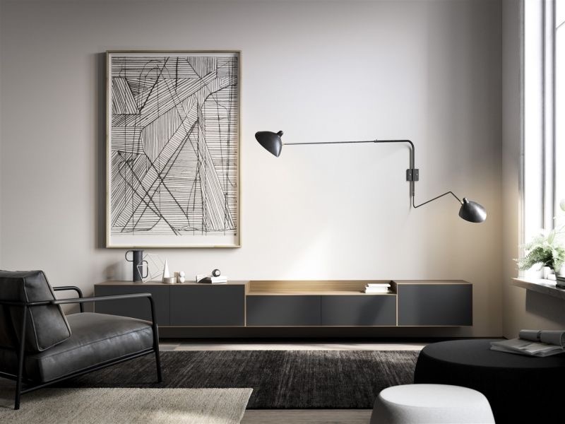 Treku Treku LAUKI Configuratie - 320 x 36 x 37 cm - Organic Oak/Graphite