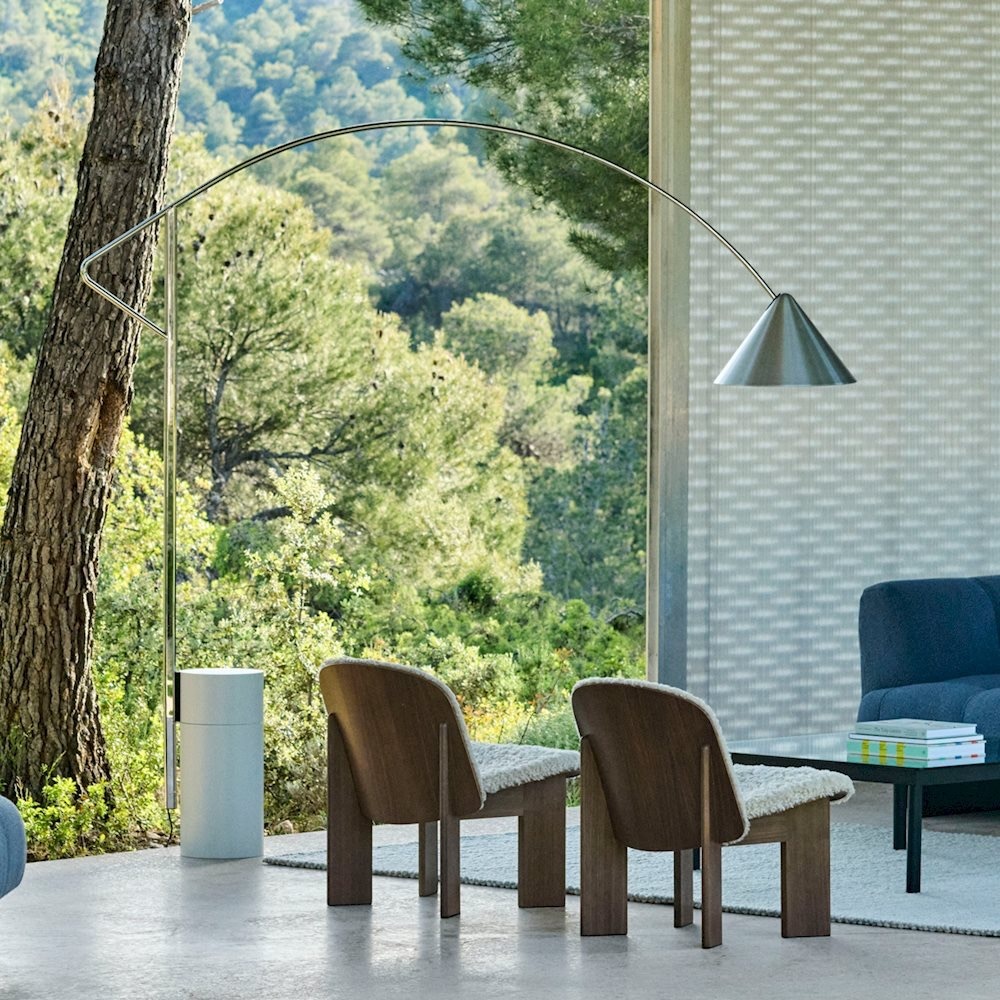 HAY Compass Floor Lamp - Brushed Aluminium