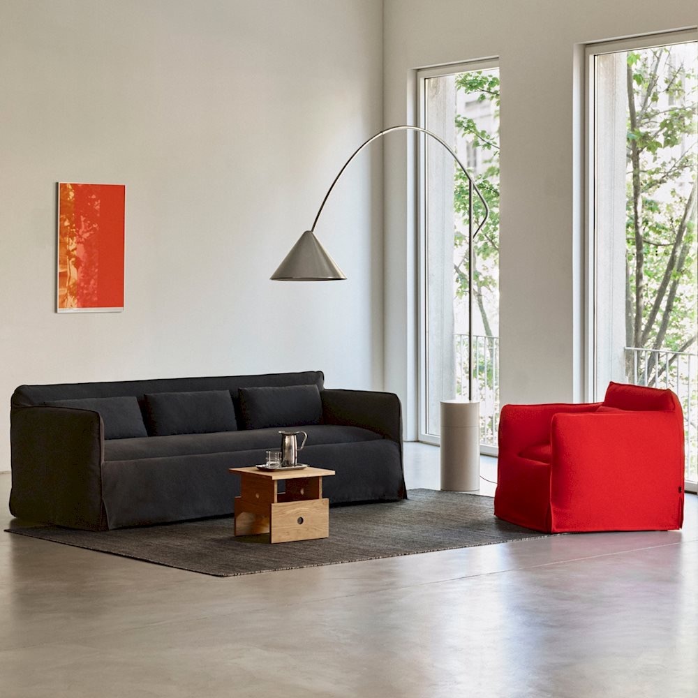 HAY Compass Floor Lamp - Brushed Aluminium