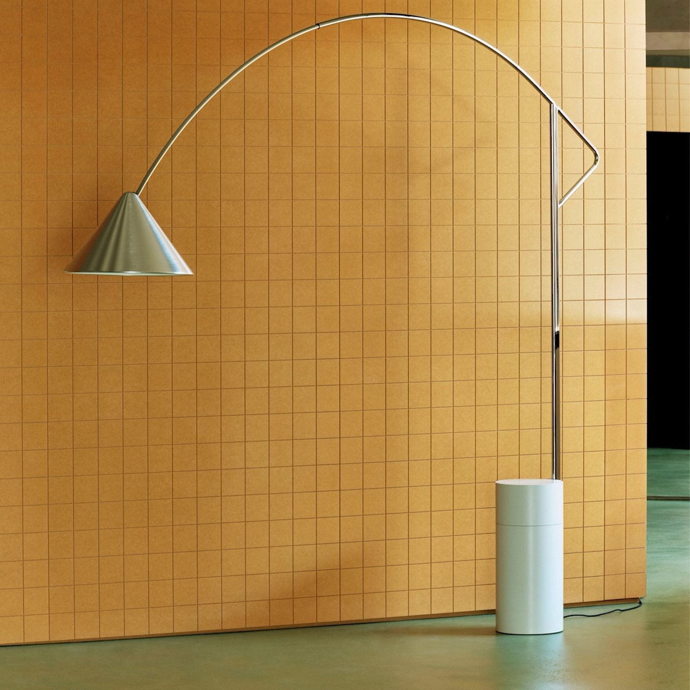 HAY Compass Floor Lamp - Brushed Aluminium