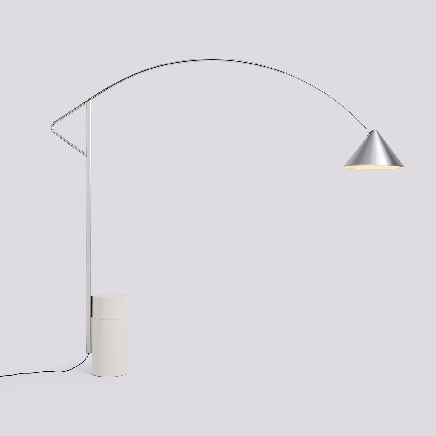 HAY Compass Floor Lamp - Brushed Aluminium