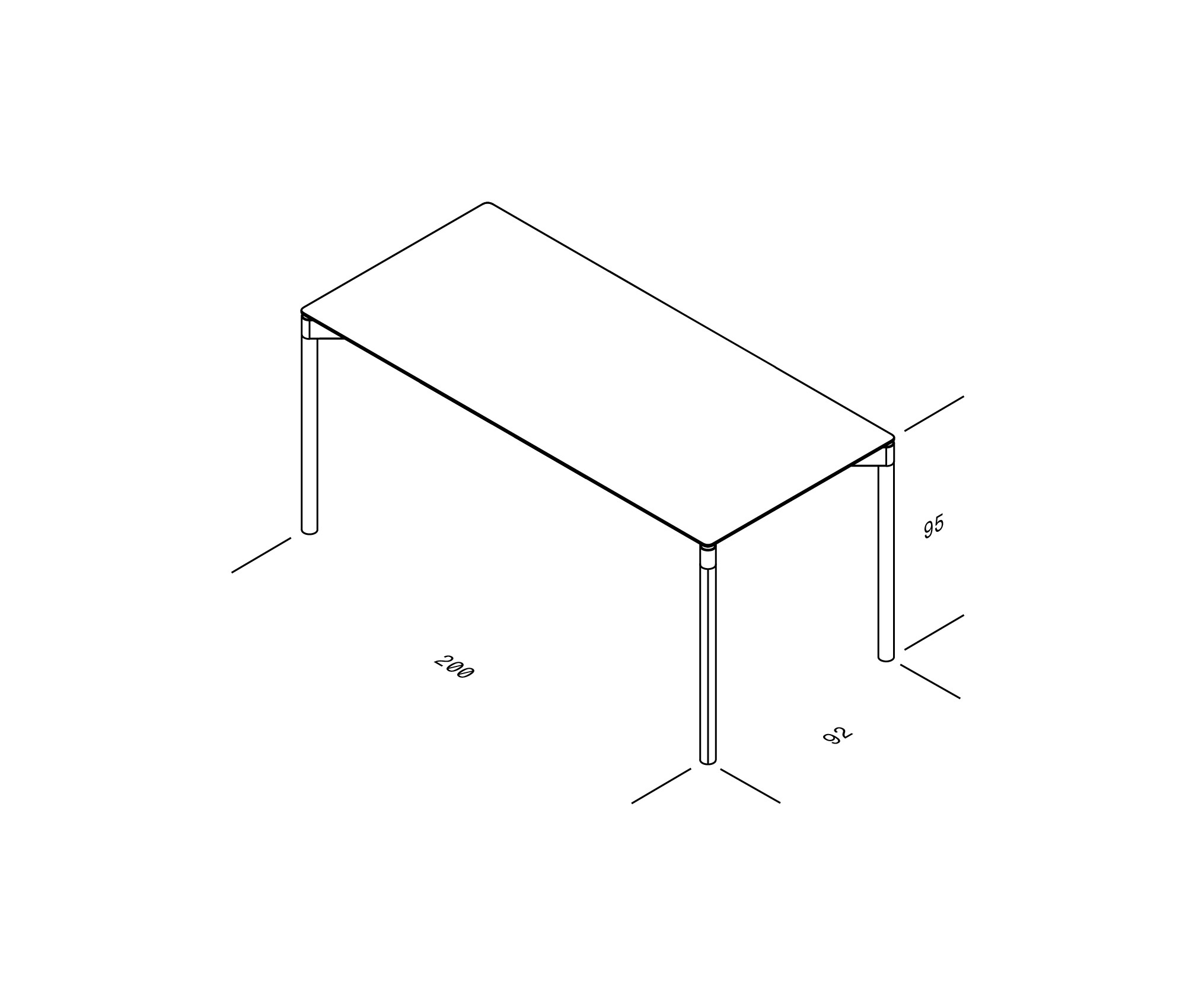 OBJEKTE UNSERER TAGE Wedekind High Table 200 H95