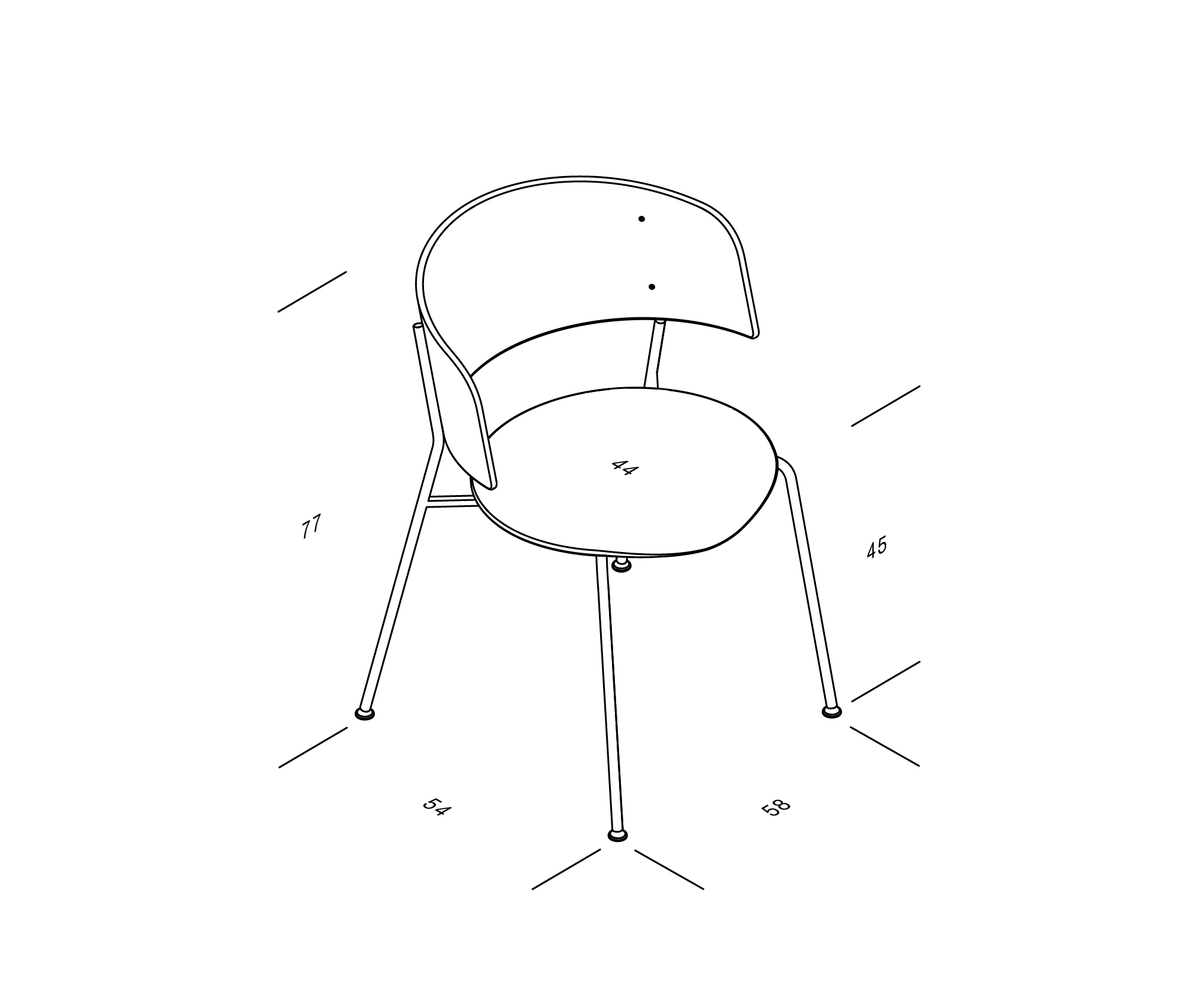 OBJEKTE UNSERER TAGE Wagner Armrest Chair