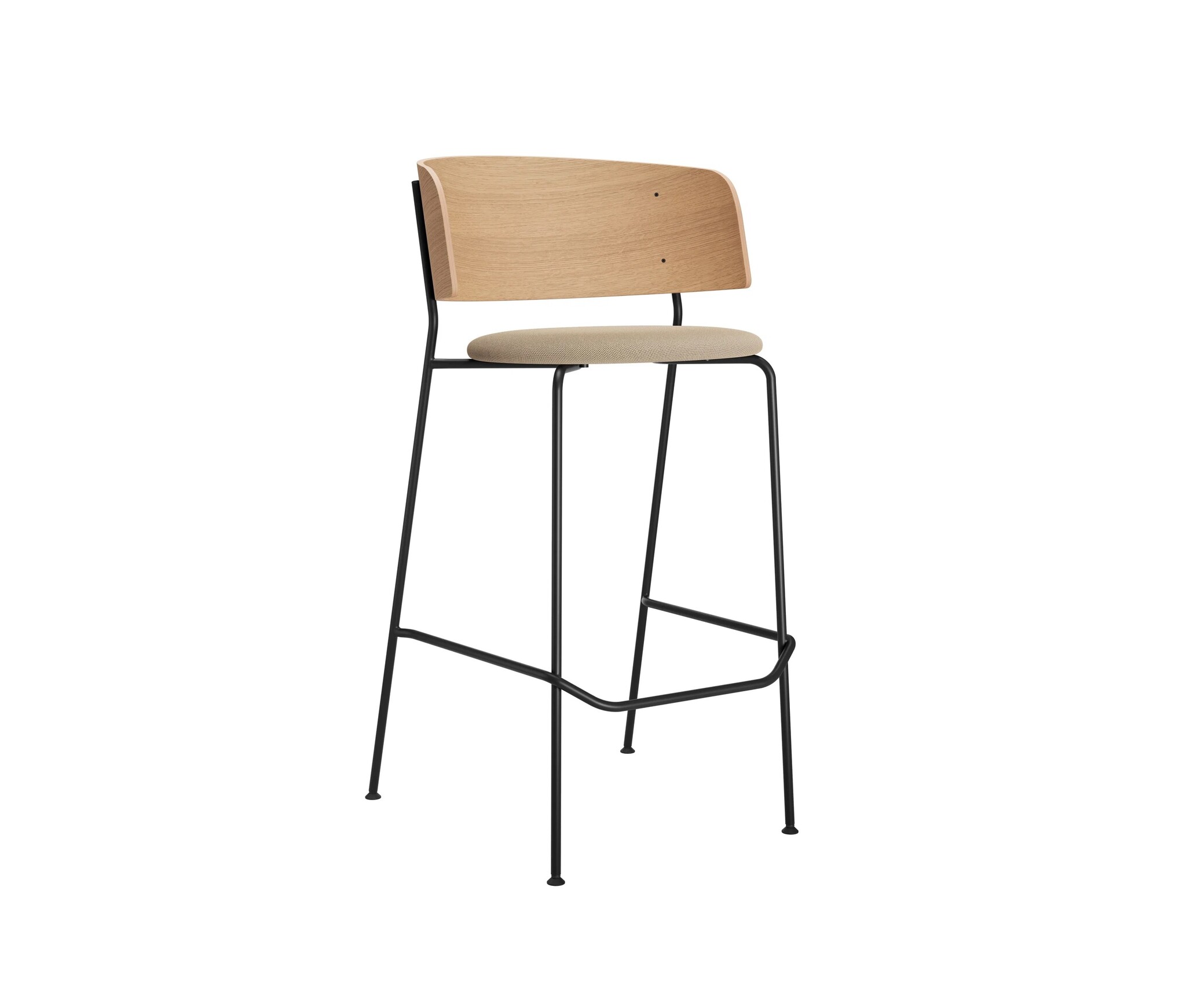 OBJEKTE UNSERER TAGE Wagner Bar Stool Upholstered