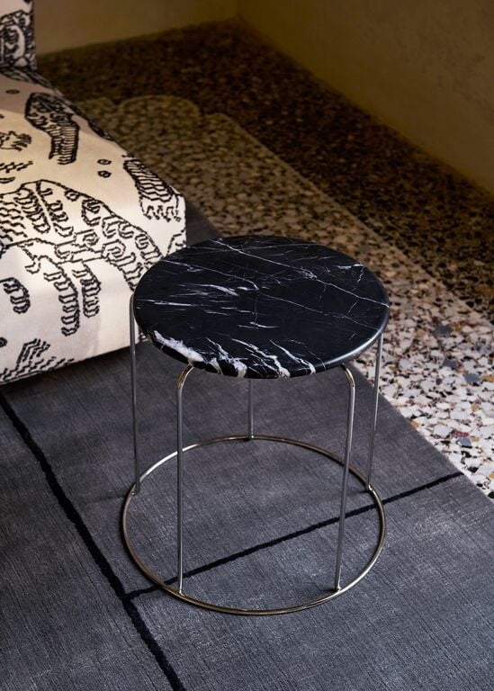 &Tradition Wire Stool Marble Top