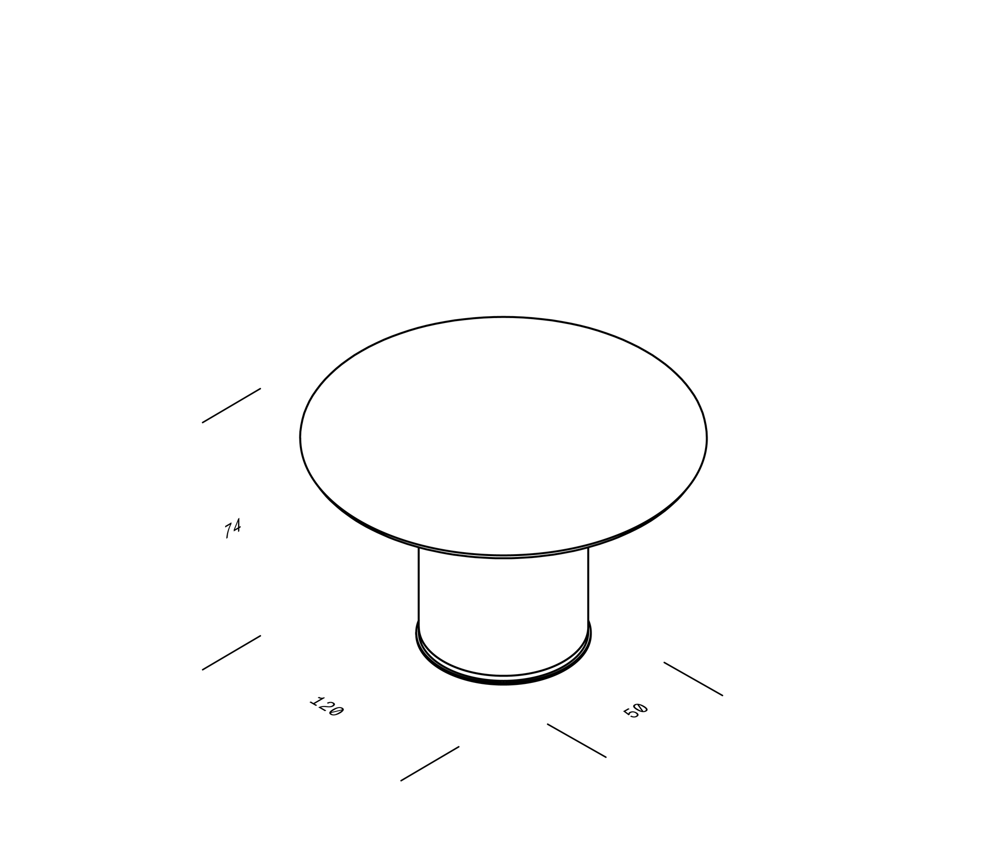 OBJEKTE UNSERER TAGE Linde Table Ø120