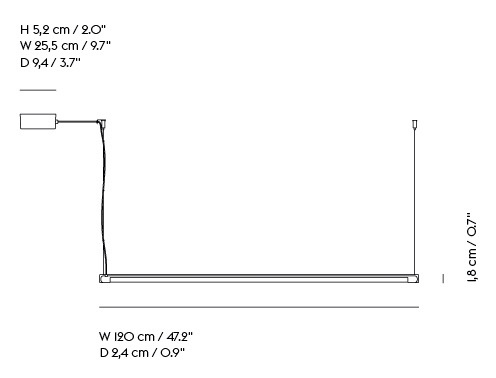 Muuto Fine Suspension Lamp 120 cm