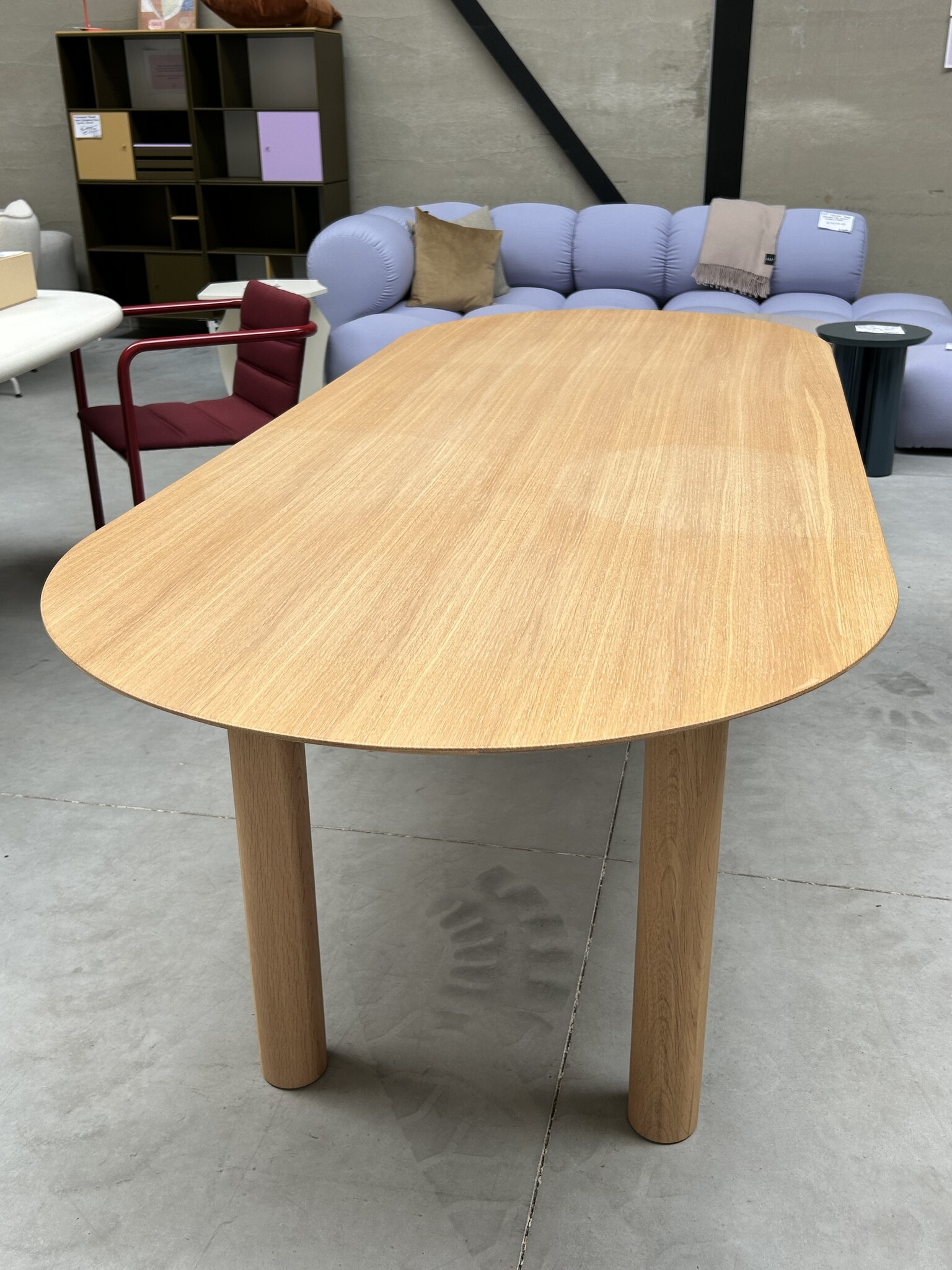 STUDIO HENK Eettafel plat ovaal - Cylinder - 220 x 90 cm - verjongd - Eiken natural light hardwax olie - SHOWROOM MODEL