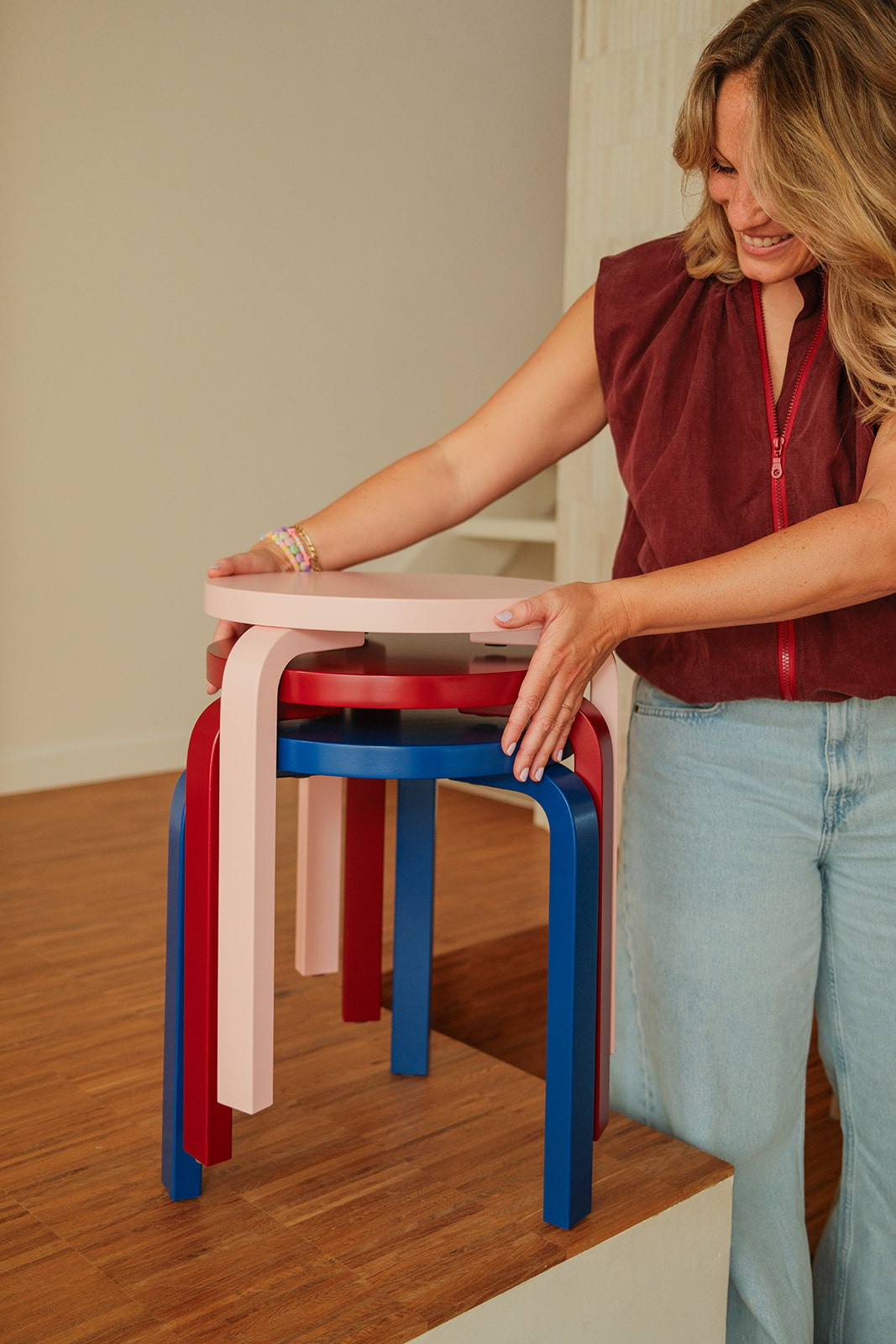 Artek Stool 60 tillborg Anniversary Edition - limited edition - set of 3 mono colours