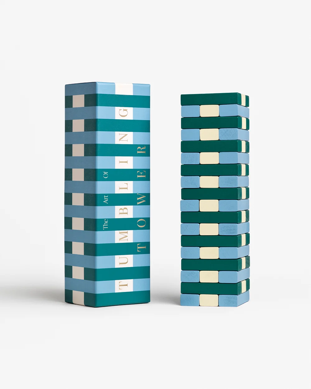 PRINTWORKS Tumbling Tower - Play Groen/Blauw