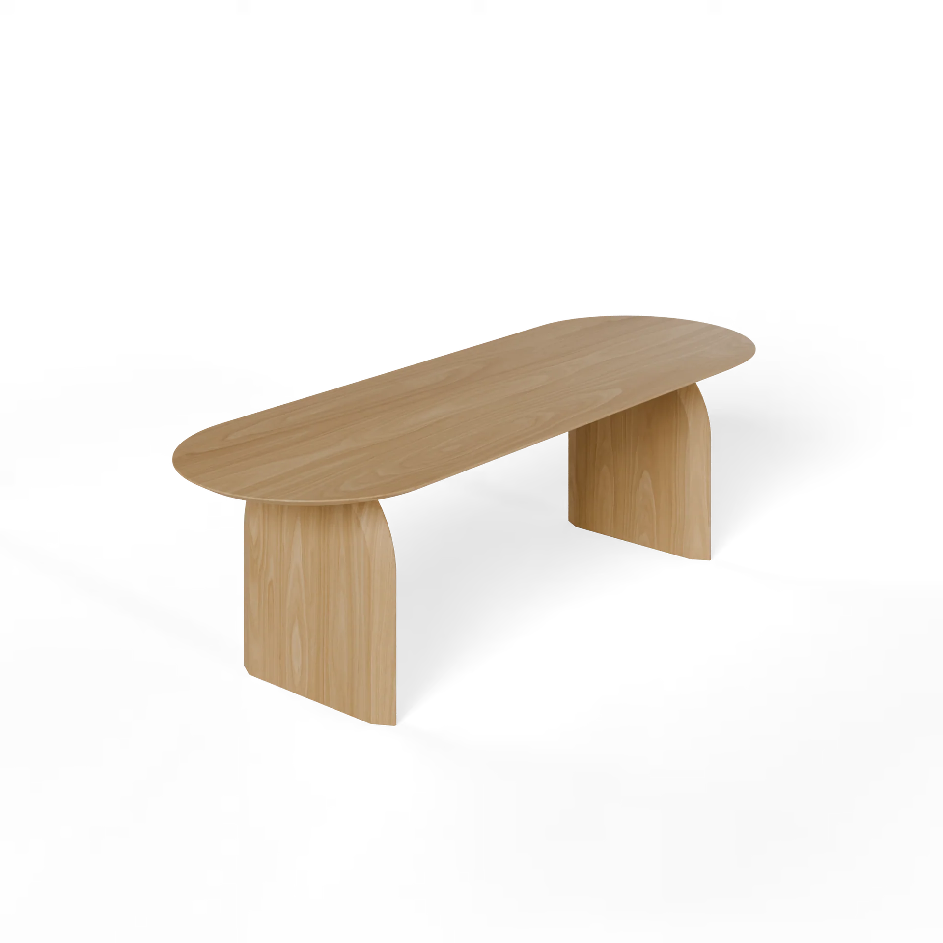 STUDIO HENK Eettafel plat ovaal - Slot - 240 x 100 cm - verjongd - Eiken naturel lak