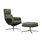 Vitra Grand Relax & Ottoman - Aluminium/Nubia Ivory Forest/ Leder Forte Chocolate