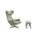 Vitra Grand Repos & Panchina - Aluminium Basic Dark/Nubia Ivory Forest
