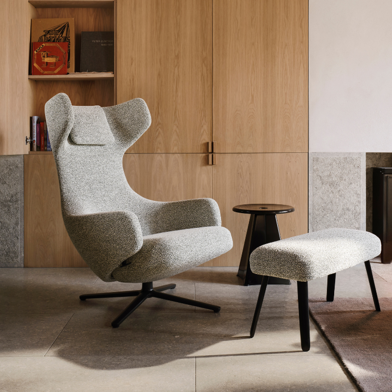 Vitra Grand Repos & Panchina - Aluminium Basic Dark/Nubia Ivory Forest