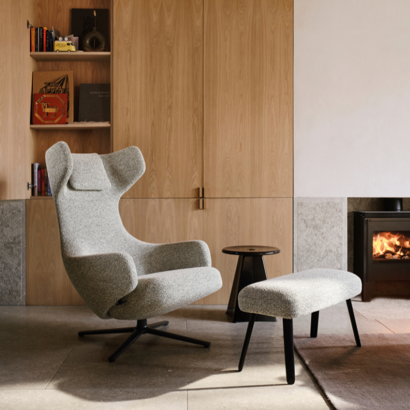 Vitra Grand Repos & Panchina - Aluminium Basic Dark/Nubia Ivory Forest