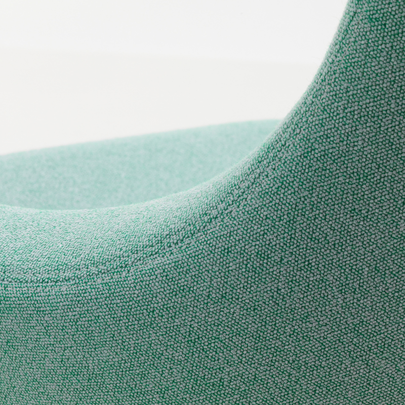 Vitra Grand Repos & Ottoman - Aluminium Gepolijst/Dumet Pale Blue Emerald