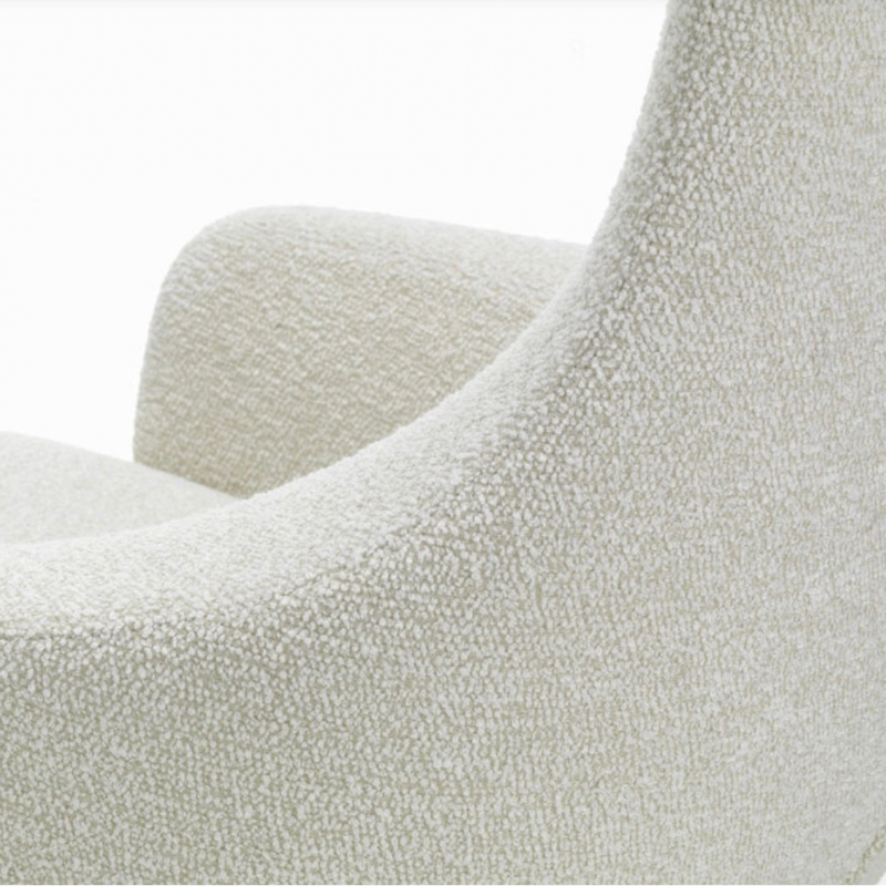 Vitra Grand Repos & Ottoman - Aluminium Gepolijst/Nubia Ivory Pearl