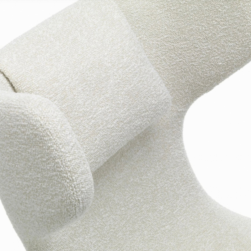 Vitra Grand Repos & Ottoman - Aluminium Gepolijst/Nubia Ivory Pearl