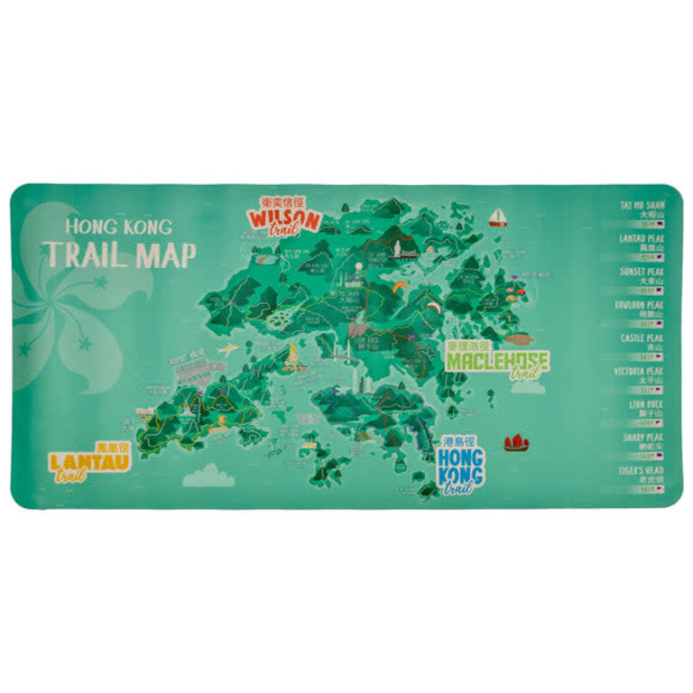 Hong Kong Trail Map Desk Mat