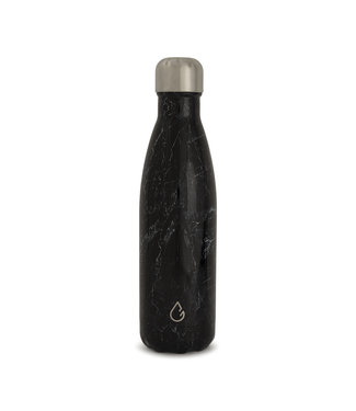 FLOW waterfles RVS zwart marmer 500 ml