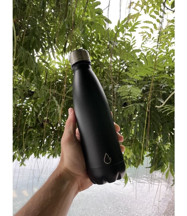 FLOW waterfles RVS zwart 500 ml