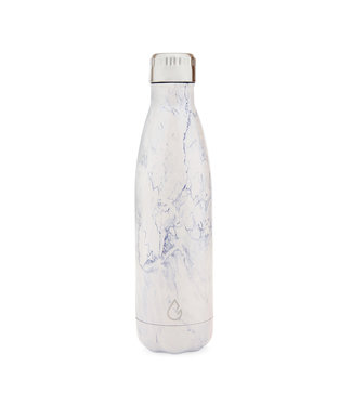 Wattamula Design eco RVS waterfles wit marmer 500 ml