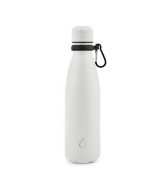 Wattamula Luxe design eco RVS waterfles wit 500 ml - extra carrier