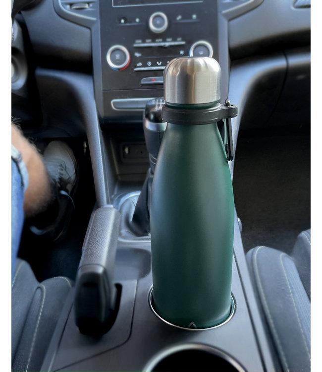 FLOW waterfles RVS mosgroen 500 ml - dop met rietje