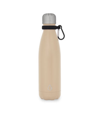 Wattamula Design eco RVS waterfles sand 500 ml - extra carrier