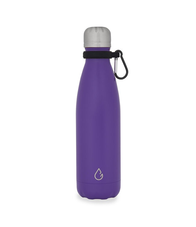 Design waterfles RVS paars 500 ml  - Wattamula