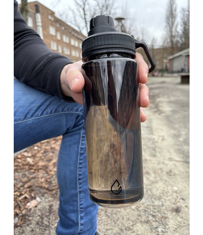 MOVE sport waterfles transparant charcoal 700 ml