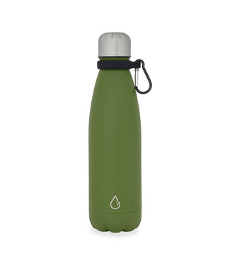 FLOW waterfles RVS olijfgroen 500 ml
