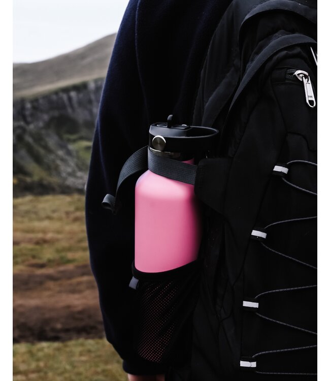 GO waterfles RVS roze 710 ml - dop met rietje - Wattamula