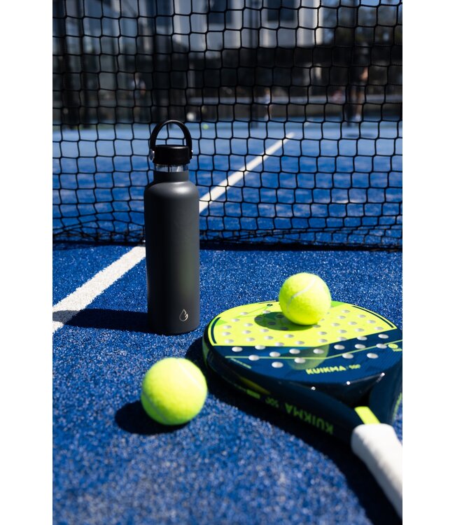 GO waterfles RVS donkergrijs 710 ml - met sportdop  - Wattamula